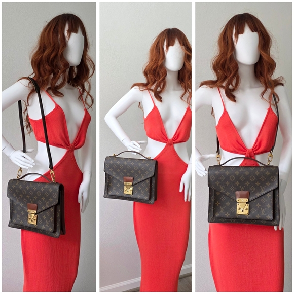 Auth Louis Vuitton Monogram Monceau 28 Crossbody Bag - Picture 3 of 11